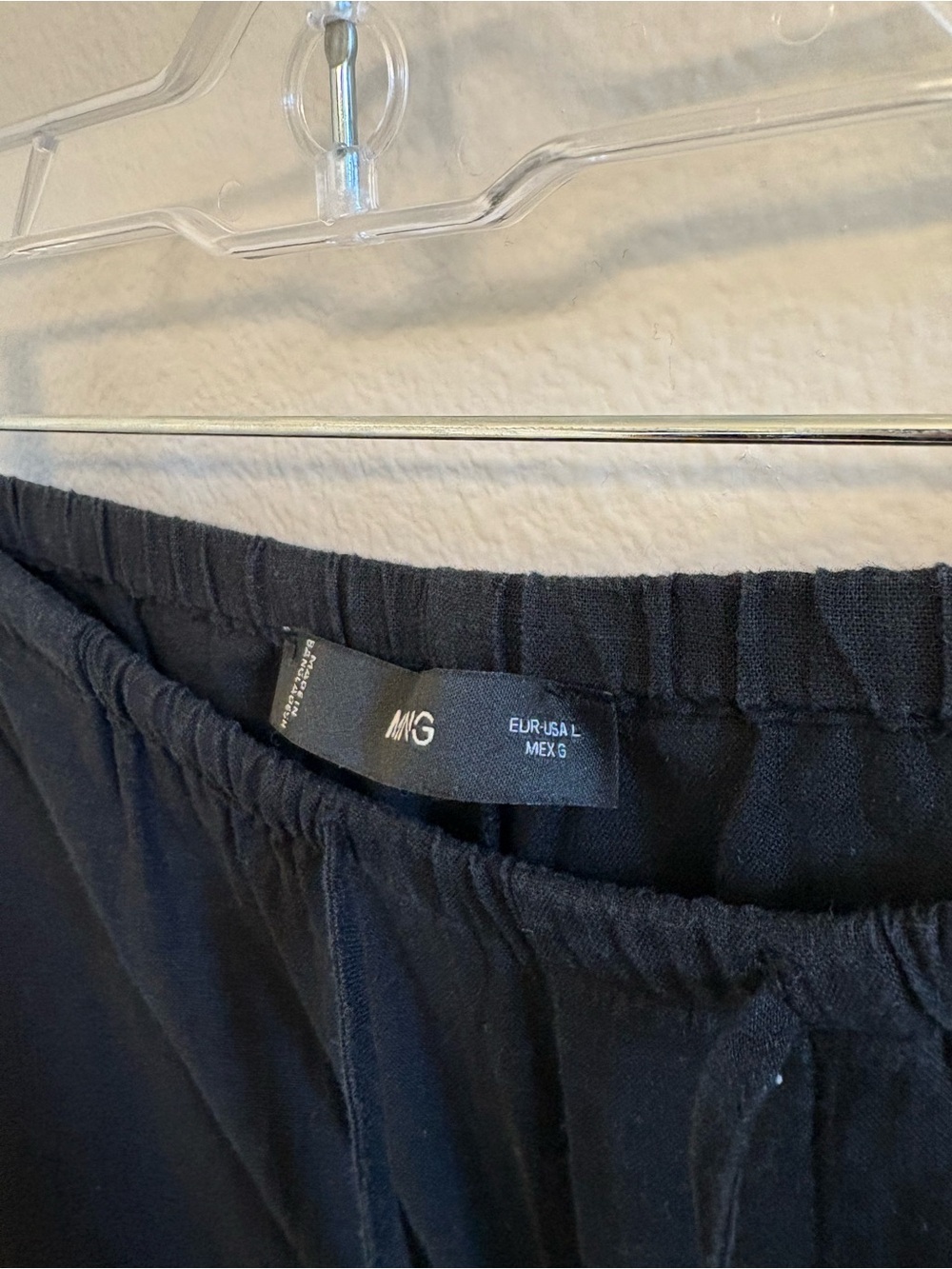 Mango Black Drawstring Linen Pants - Picture 2 of 3